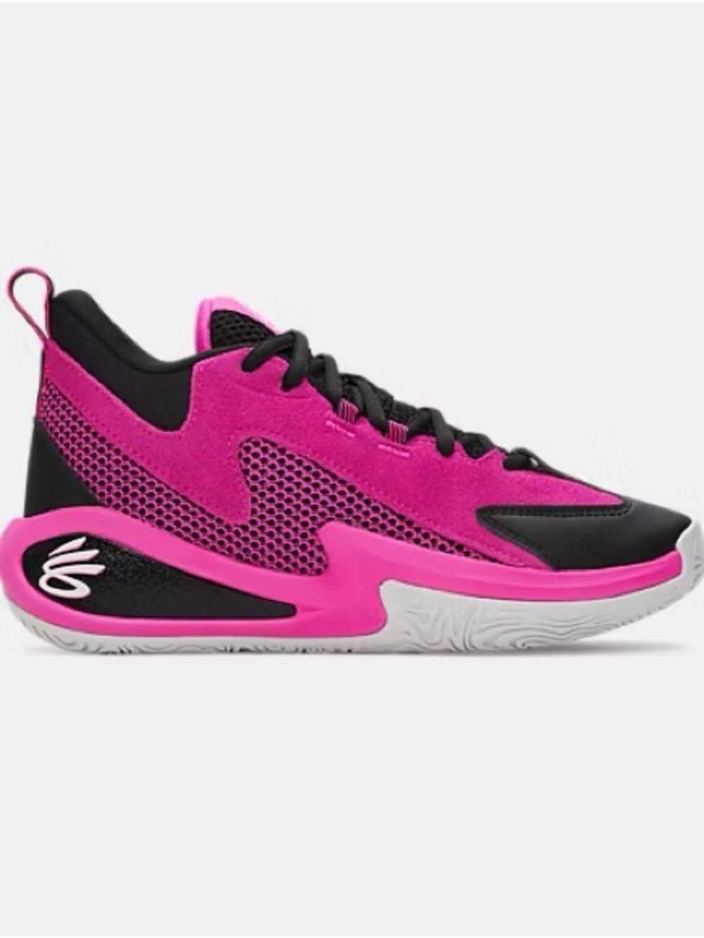 0211: Under Armour Curry 3Z 25 SDE Basketball Shoes Pink and Black